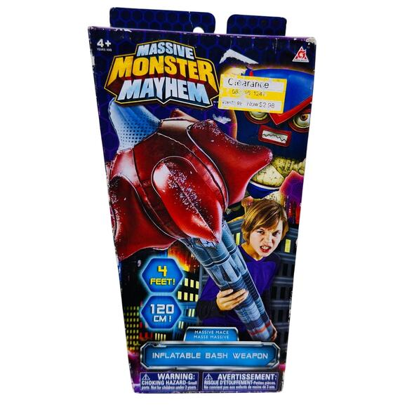 5 for $25| Massive Monster Mayhem Massive Mace 4 Foot Inflatable Bash Weapon - Picture 1 of 3